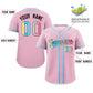 Custom Light Pink Genderflux For Pride Month Classic Style Authentic Baseball Jersey Limited