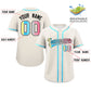 Custom Cream Genderflux For Pride Month Classic Style Authentic Baseball Jersey Limited