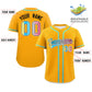 Custom Yellow Genderflux For Pride Month Classic Style Authentic Baseball Jersey Limited