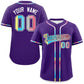 Custom Purple Genderflux For Pride Month Classic Style Authentic Baseball Jersey