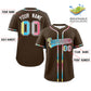 Custom Brown Genderflux For Pride Month Classic Style Authentic Baseball Jersey Limited