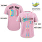 Custom Light Pink Genderflux For Pride Month Classic Style Authentic Baseball Jersey Limited