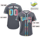 Custom Dark Gray Genderflux For Pride Month Classic Style Authentic Baseball Jersey Limited