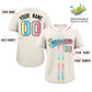 Custom Cream Genderflux For Pride Month Classic Style Authentic Baseball Jersey Limited