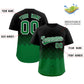 Custom Black Kelly Green Grid Blur Pattern Authentic Baseball Jersey Limited