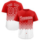 Custom Red White Grid Blur Pattern Authentic Baseball Jersey