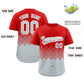 Custom Red Silver Grid Blur Pattern Authentic Baseball Jersey Limited