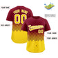 Custom Crimson Gold Grid Blur Pattern Authentic Baseball Jersey Limited