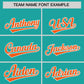 Custom Aqua Orange Grid Blur Pattern Authentic Baseball Jersey Limited