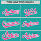 Custom Aqua Pink Grid Blur Pattern Authentic Baseball Jersey Limited