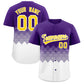 Custom Purple White Grid Blur Pattern Authentic Baseball Jersey