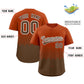 Custom Texas Orange Light Brown Grid Blur Pattern Authentic Baseball Jersey Limited