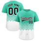 Custom Bright Green White Grid Blur Pattern Authentic Baseball Jersey