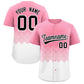 Custom Light Pink White Grid Blur Pattern Authentic Baseball Jersey