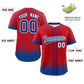 Custom Red Royal Personalized Flame Graffiti Pattern Authentic Baseball Jersey Limited