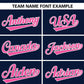 Custom Navy Pink Personalized Flame Graffiti Pattern Authentic Baseball Jersey Limited