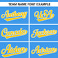 Custom Powder Blue Gold Personalized Flame Graffiti Pattern Authentic Baseball Jersey Limited