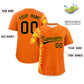 Custom Orange Personalized 3D Flame Design Authentic Baseball Jersey Limited