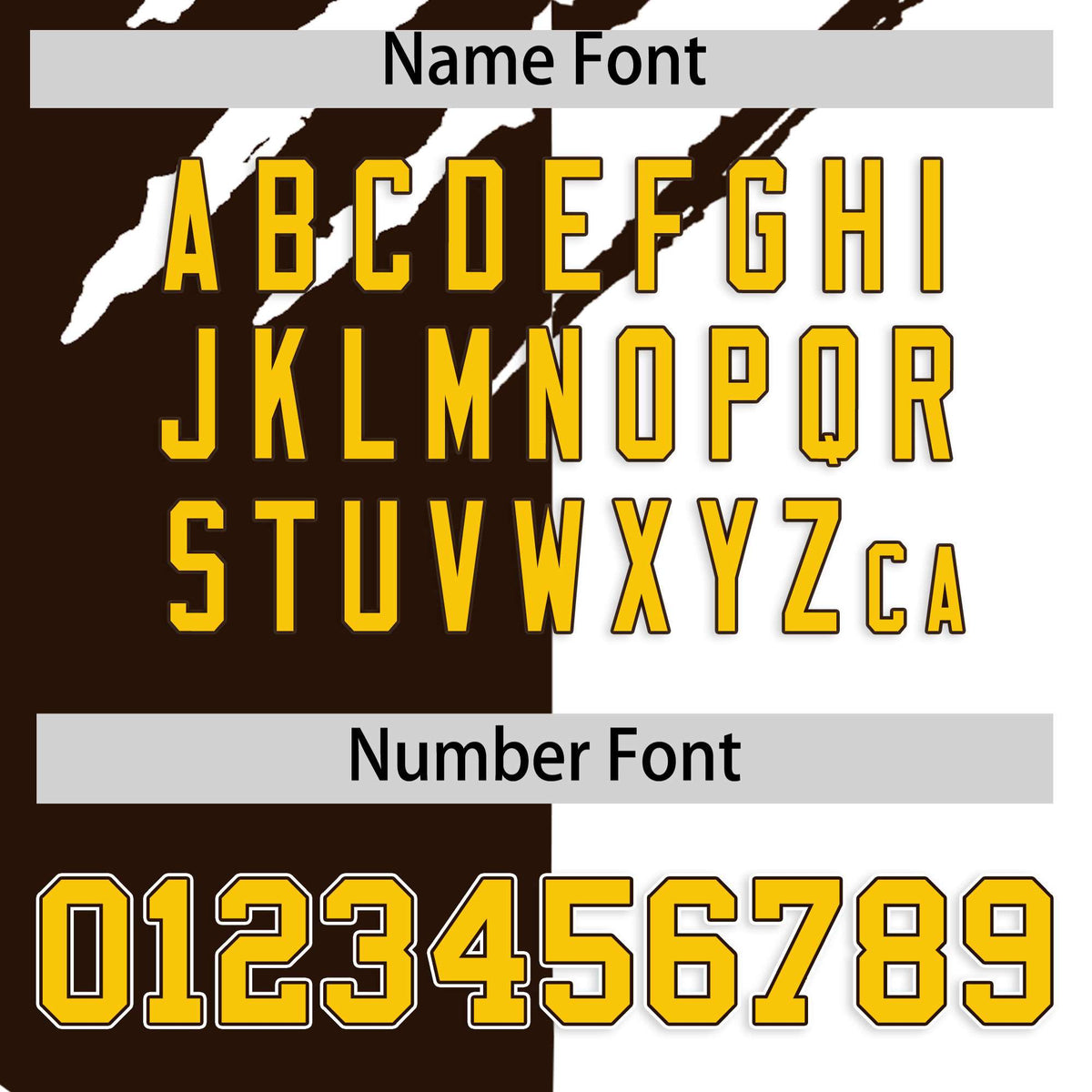 Custom Brown White Split Tiger Claw Scratch Pattern Baseball Jersey Limited