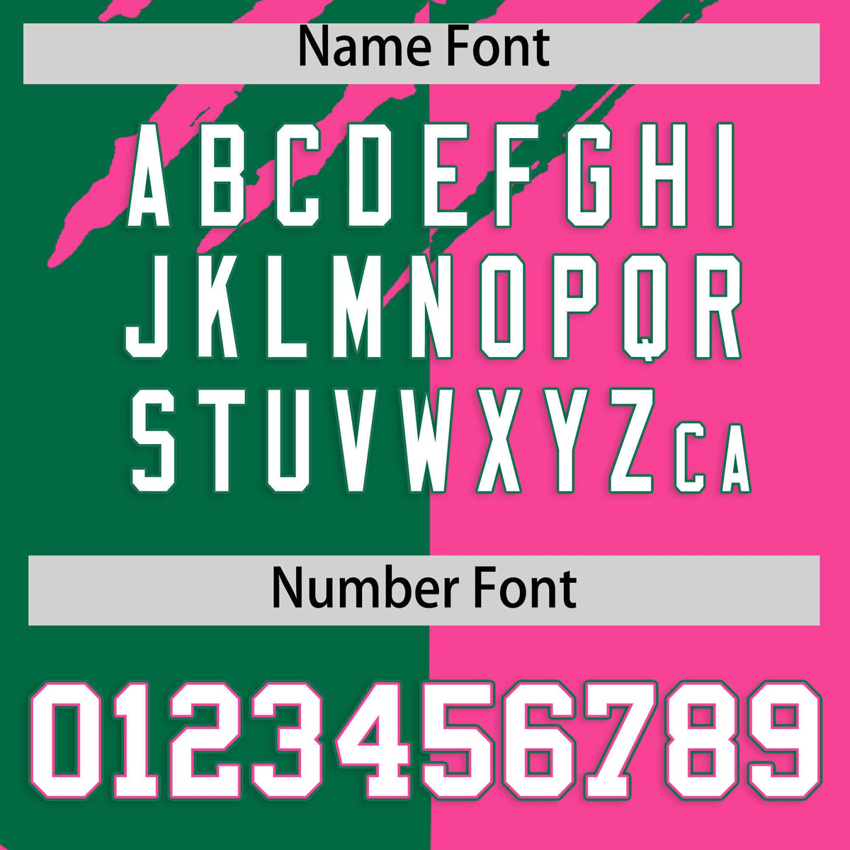 Custom Kelly Green Pink Split Tiger Claw Scratch Pattern Baseball Jersey Limited