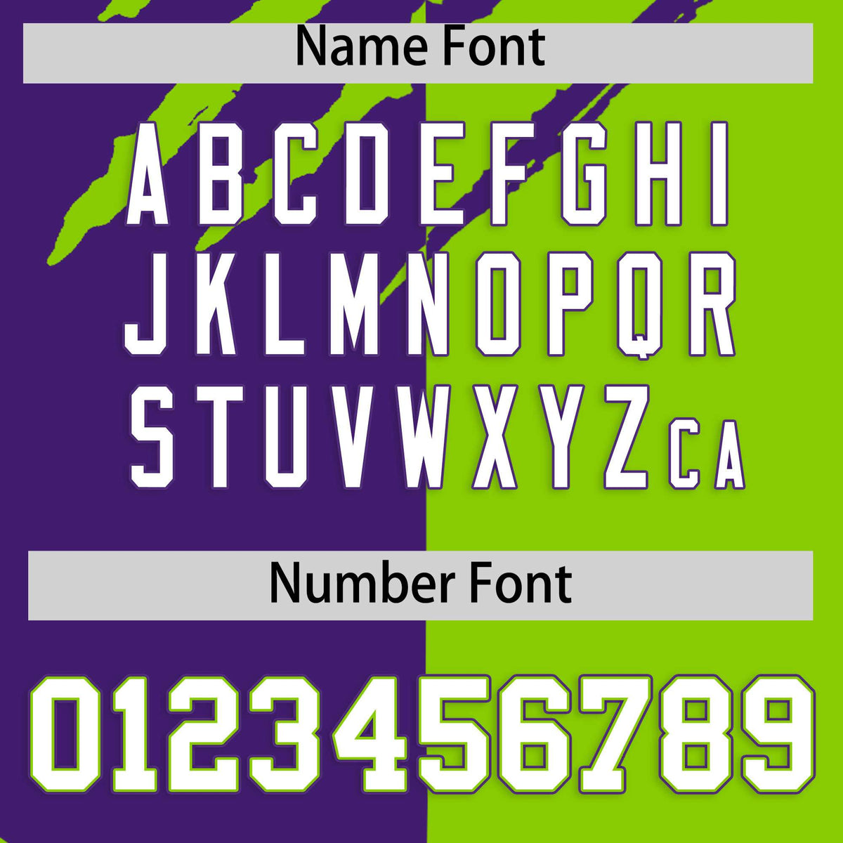 Custom Purple Neon Green Split Tiger Claw Scratch Pattern Baseball Jersey Limited