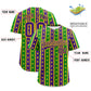 Custom Purple Kelly Green Gold Stripe Personalization Mardi Gras Authentic Baseball Jersey Limited