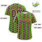 Custom Purple Kelly Green Gold Personalization Stripe Mardi Gras Authentic Baseball Jersey Limited