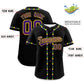 Custom Black Purple Gold Personalization Graffiti Mardi Gras Authentic Baseball Jersey Limited