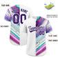 Custom White Split Fashion Fluid Pattern Authentic Baseball Jersey Limited
