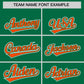 Custom Kelly Green Orange Personalized Color Block Authentic Baseball Jersey Limited