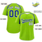 Custom Neon Green Royal Personalized Color Block Authentic Baseball Jersey Limited