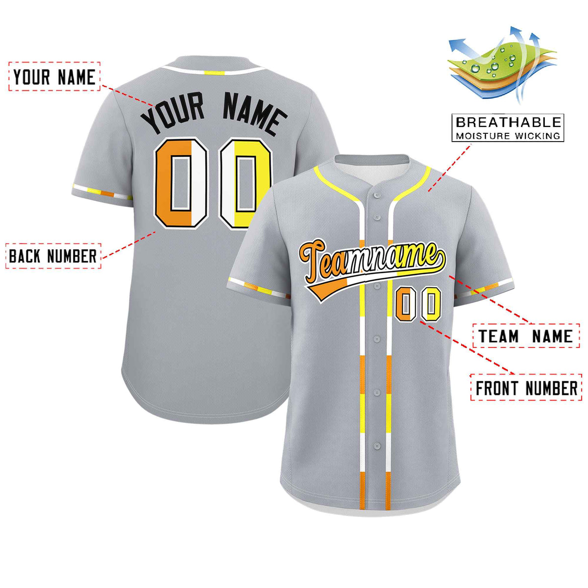 Custom Light Gray Maverique For Pride Month Classic Style Authentic Baseball Jersey Limited