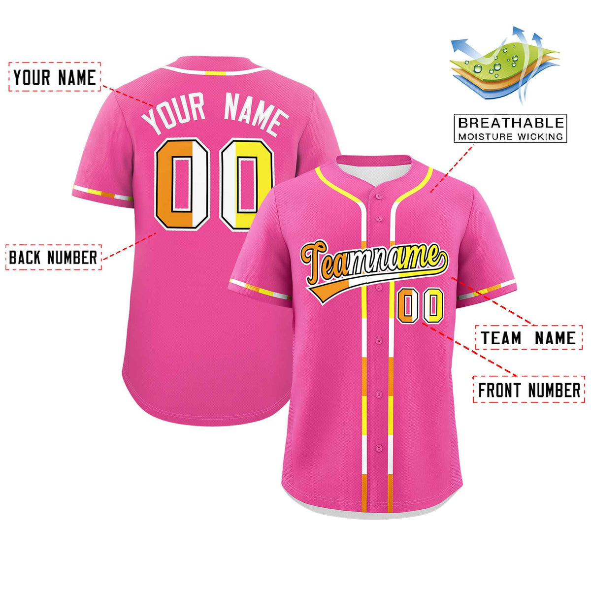 Custom Pink Maverique For Pride Month Classic Style Authentic Baseball Jersey Limited