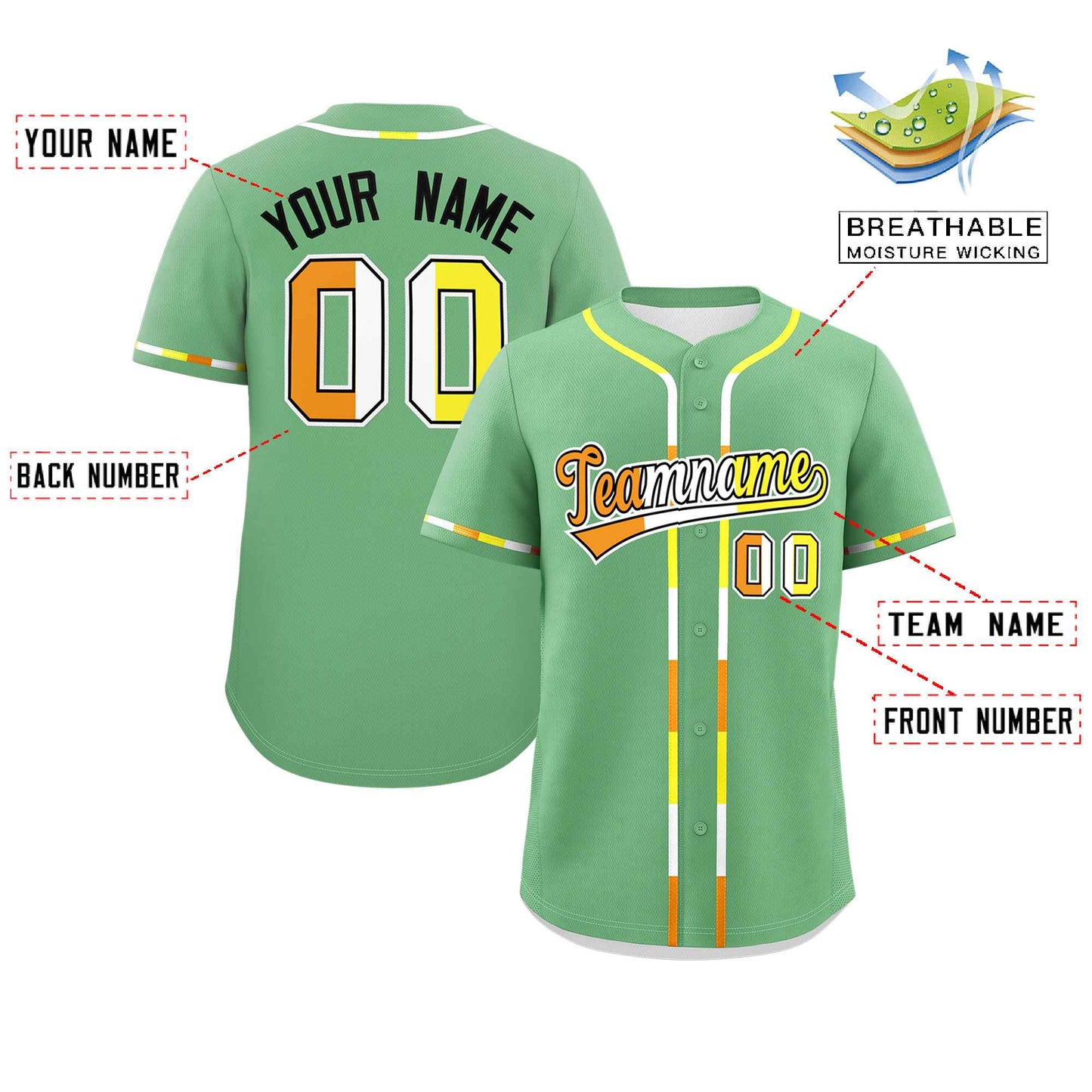 Custom Light Green Maverique For Pride Month Classic Style Authentic Baseball Jersey Limited
