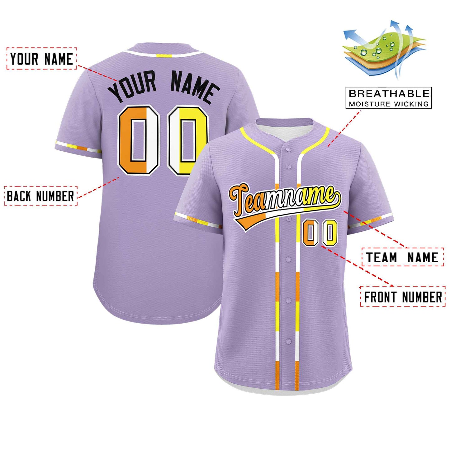 Custom Light Purple Maverique For Pride Month Classic Style Authentic Baseball Jersey Limited
