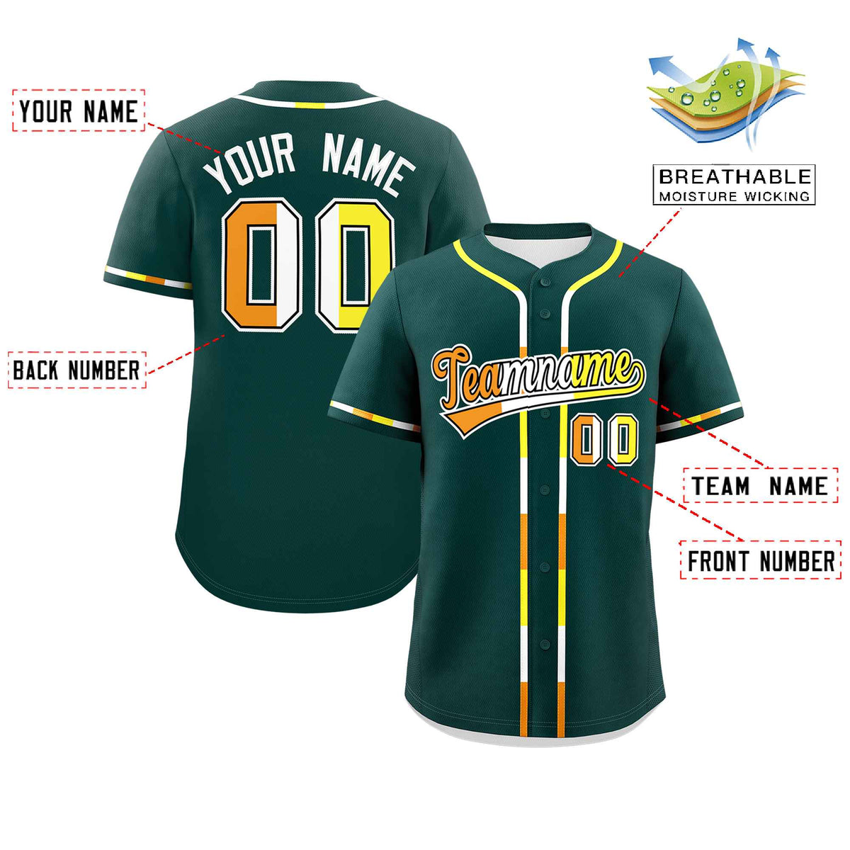 Custom Midnight Green Maverique For Pride Month Classic Style Authentic Baseball Jersey Limited