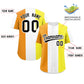 Custom Yellow White-Orange Maverique For Pride Month Color Block Authentic Baseball Jersey Limited
