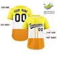 Custom Yellow White-Orange Maverique For Pride Month Color Block Authentic Baseball Jersey Limited