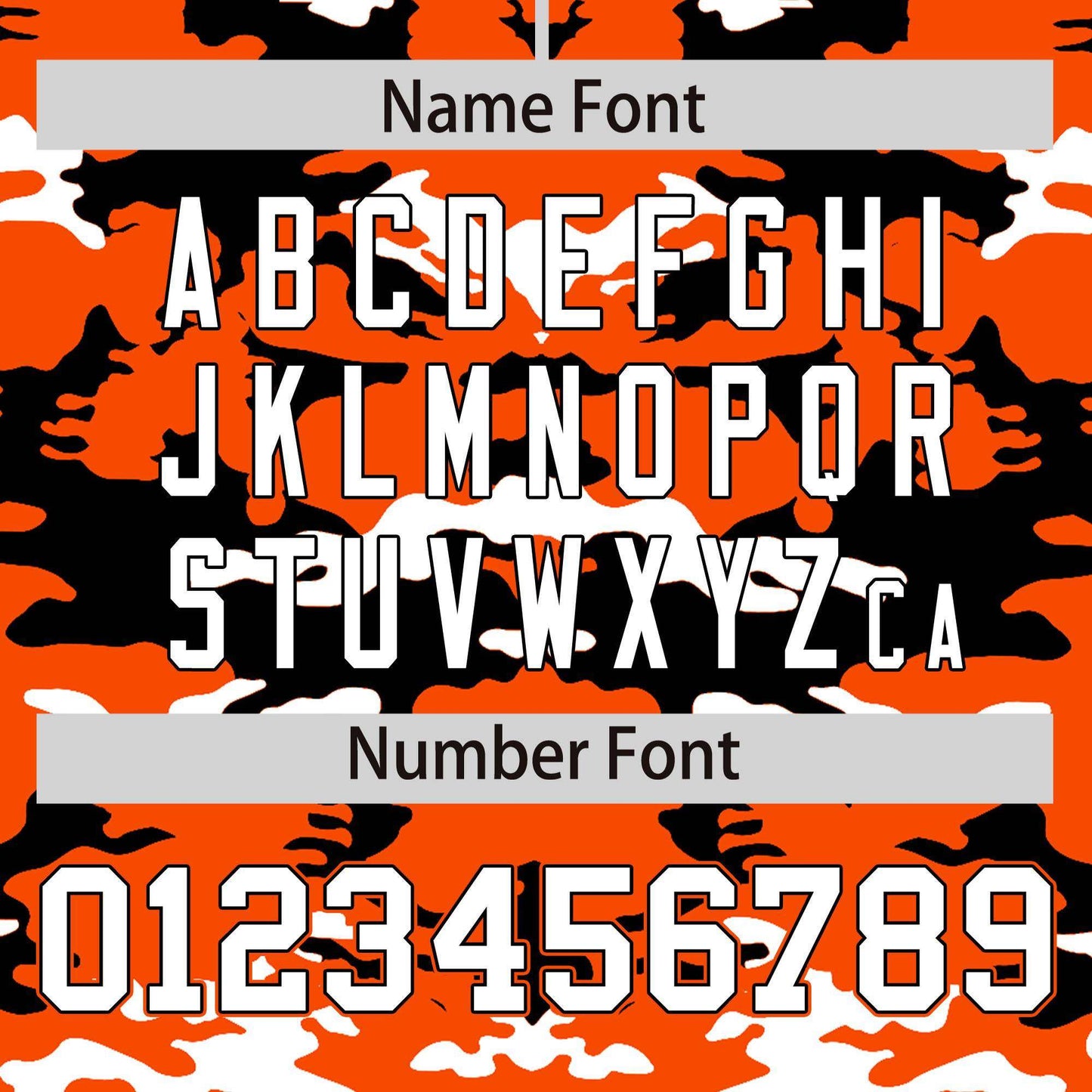 Custom Orange White-Black Personalized Camo Design Authentic Baseball Jersey Limited