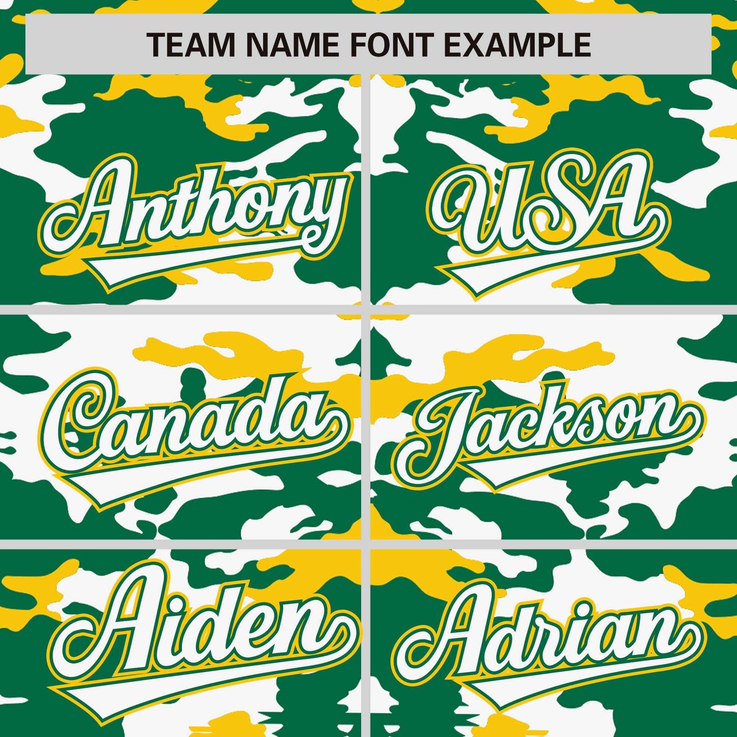 Custom Kelly Green Gold-White Personalized Camo Design Authentic Baseball Jersey Limited