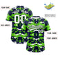 Custom Navy Neon Green-White Personalized Camo Design Authentic Baseball Jersey Limited
