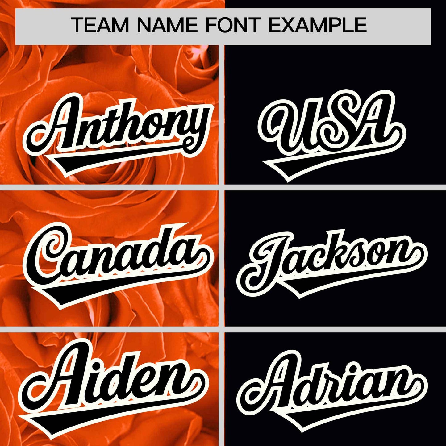 Custom Orange Black Split Rose Print Authentic Baseball Jersey Limited