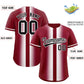 Custom Crimson White Lapel Gradient Fashion Authentic Baseball Jersey Limited