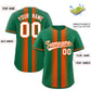 Custom Kelly Green Orange Lapel Gradient Fashion Authentic Baseball Jersey Limited