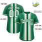 Custom Kelly Green Cream Lapel Gradient Fashion Authentic Baseball Jersey Limited