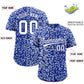 Custom Royal Silver Leopard Print Pattern Authentic Baseball Jersey Limited