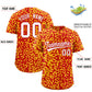Custom Red Gold Leopard Print Pattern Authentic Baseball Jersey Limited
