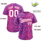 Custom Pink Royal Leopard Print Pattern Authentic Baseball Jersey Limited