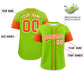 Custom Neon Green Orange Personalized Raglan Sleeves Design Authentic Baseball Jersey Limited
