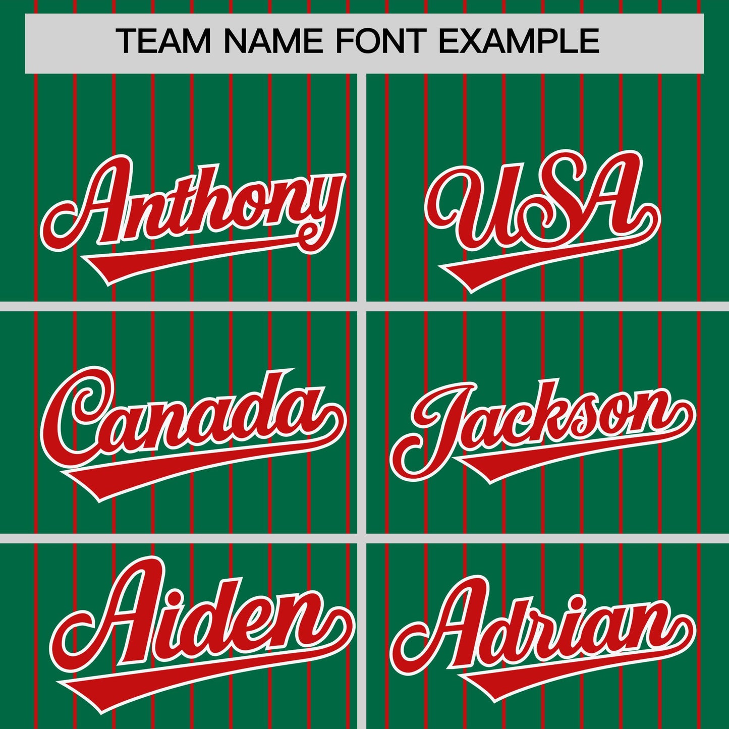 Custom Kelly Green Red Pinstripe Personalized Two-Tone Authentic Baseball Jersey Limited